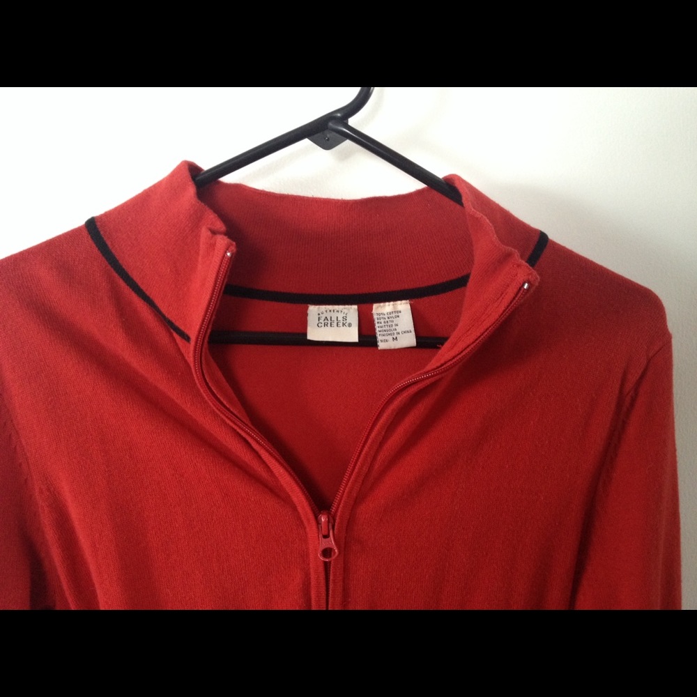 FALLS CREEK- LONG ZIP UP SWEATER JACKET WITH BELT - Picture 4 of 8